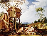Abraham Bloemaert Landscape with Parable of the Wheat and the Tares painting